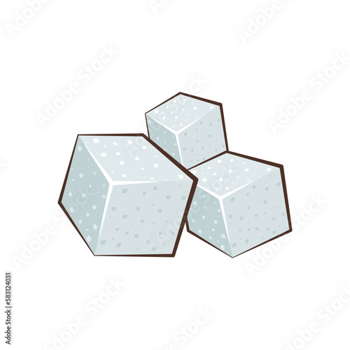 Sugar cubes isolated on white