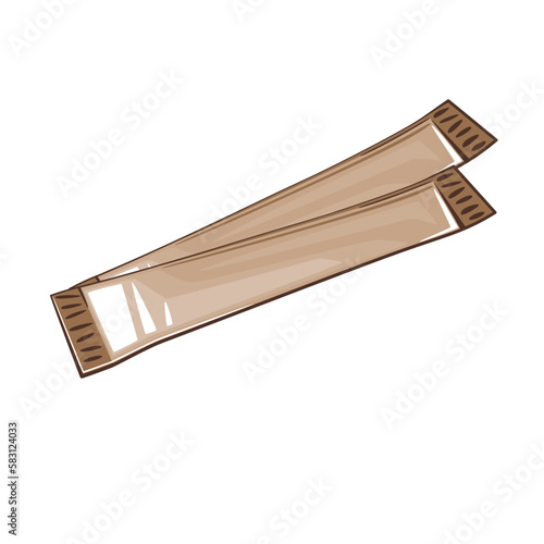 Sugar sticks isolated on white