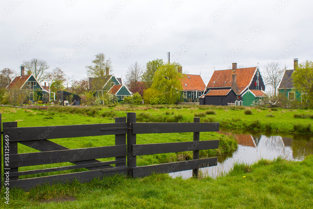 village of Zaanse Schans in the Netherlands village of Zaanse Schans in the Netherlands