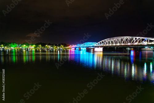 Night View of Hue in Vietnam