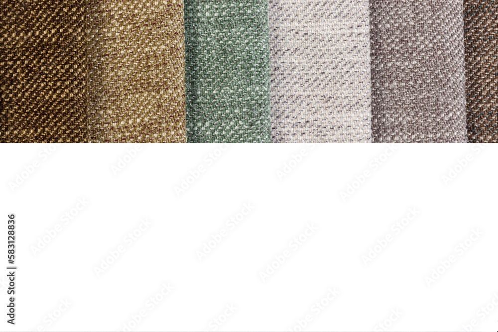 Fototapeta premium Different samples of textured fabric