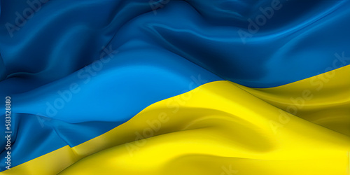 Waving flag of Ukraine