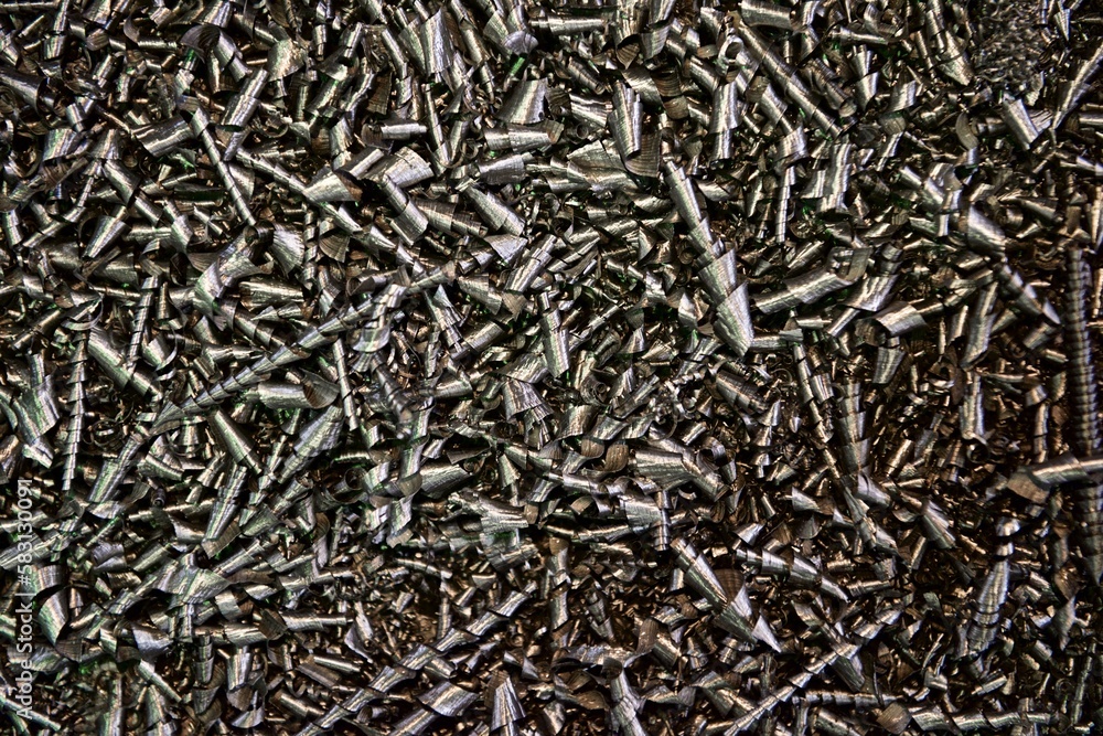 metal shavings after the operation of the lathe metal shavings after the operation of the lathe