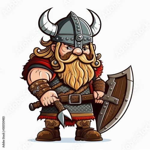 cartoon viking warrior