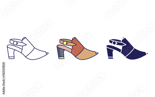 sandal vector icon
