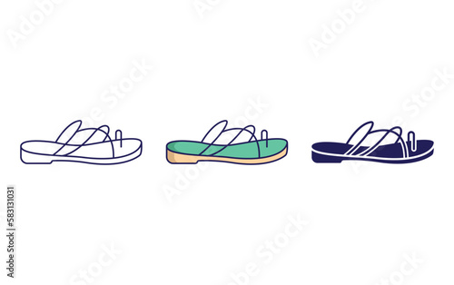 sandal vector icon