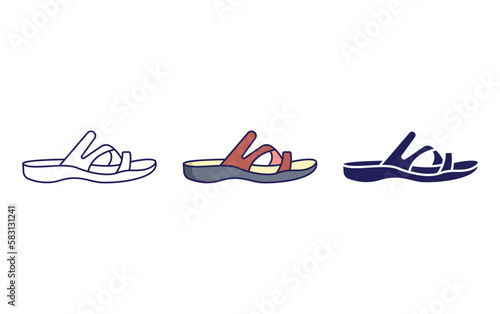 sandal vector icon