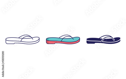 sandal vector icon
