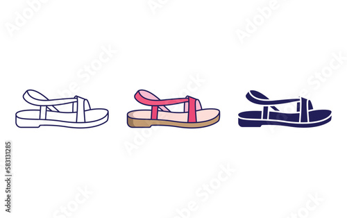 sandal vector icon