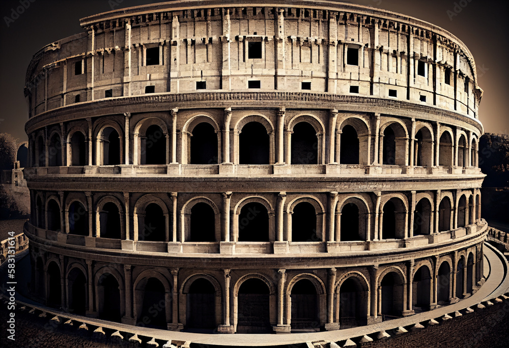 Beautiful abstract geometric Roman Empire background	
