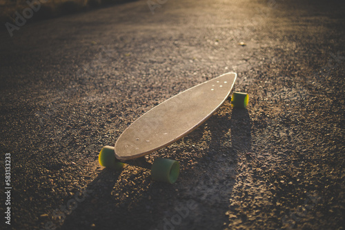 Skateboard in Golden Afternoon Light