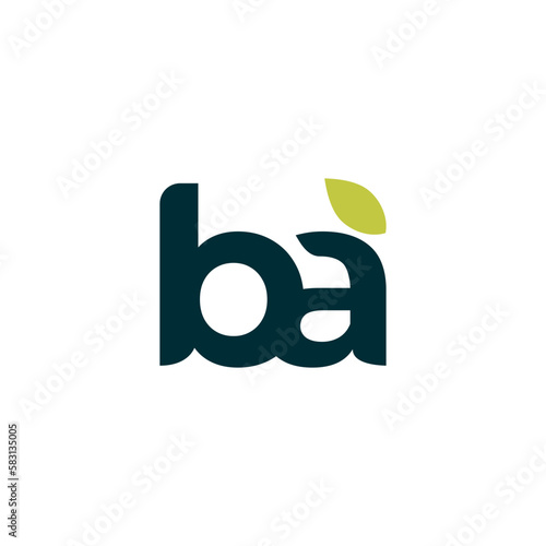 Letter BA Logo with Nature Concept: Organic Designs for Eco-Friendly Branding