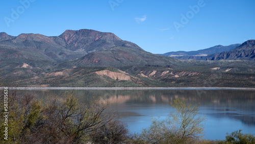 The beautiful mountains around Arizona Roosevelt lake