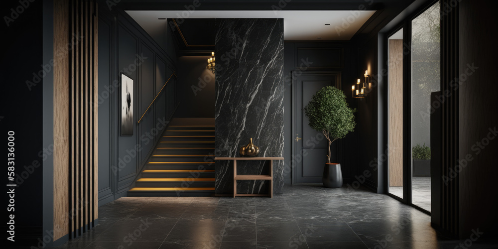Stunning UltraRealistic Render of Modern Luxury Entrance Hall with