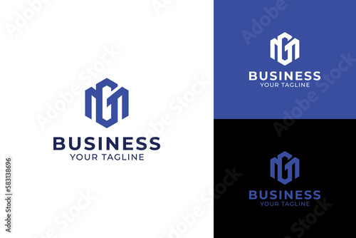 Modern letter MG, strong monogram letter mg logo design, gm logo vector photo