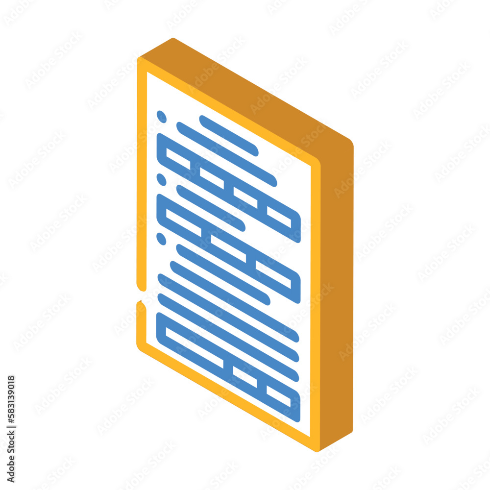 form paper document isometric icon vector illustration form paper document isometric icon vector illustration