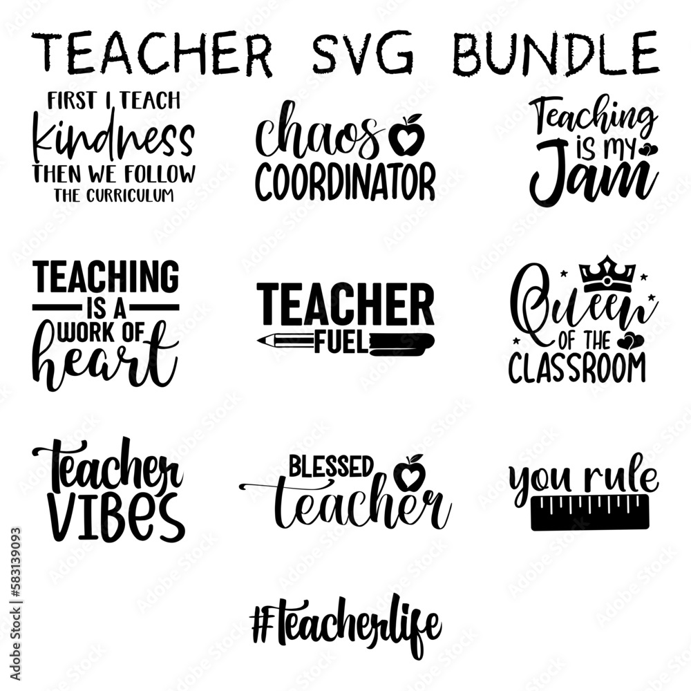 Teacher SVG Bundle Teacher SVG Bundle
