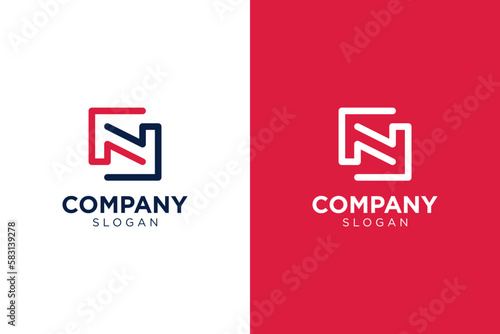 Modern Letter N trading, swap, arrow logo illustration