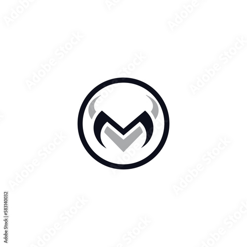 MV letter Modern Monogram logo design
