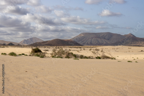 Desert and mountail  Corralejo  Fuerteventura