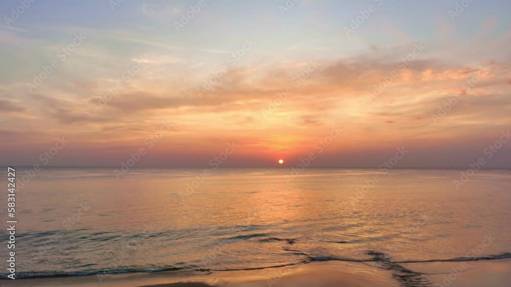 aerial view Majestic sunset or sunrise landscape Amazing light of nature cloudscape sky .and Clouds moving away rolling. reflection of beautiful sky on a canal to the sea. .colorful sky background. aerial view Majestic sunset or sunrise landscape Amazing light of nature cloudscape sky .and Clouds moving away rolling. reflection of beautiful sky on a canal to the sea. .colorful sky background.