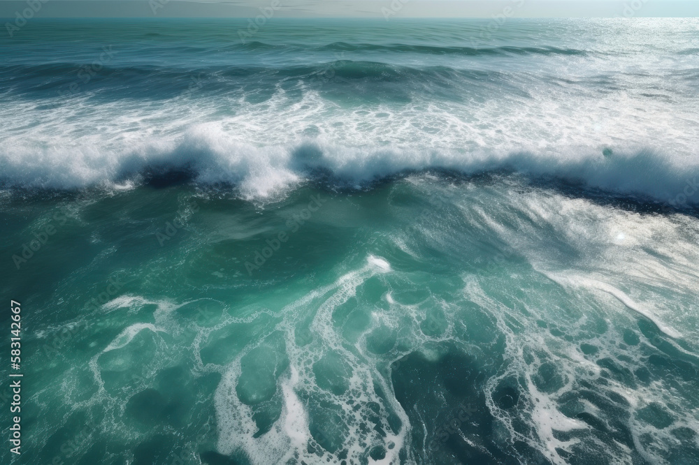 Waves in the sea. AI generative.