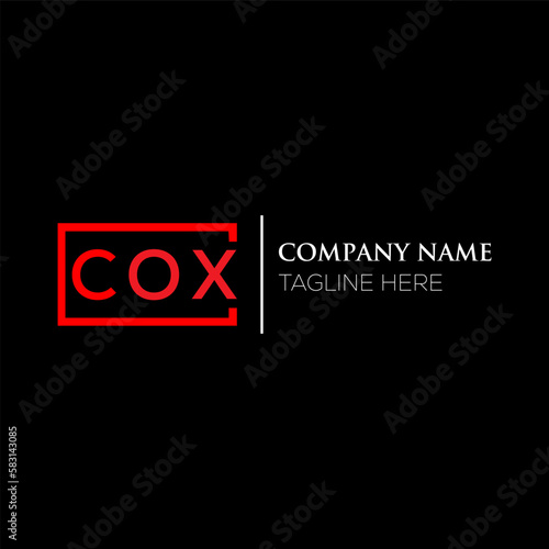 COX letter logo design on black background. COX creative initials letter logo concept. COX letter design. COX letter design on black background. COX logo vector.
