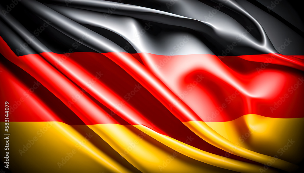 Fototapeta premium Wavy flag of Germany, texture background, generative AI.