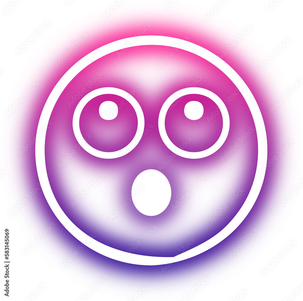 Set of Emoticon neon Set of Emoticon neon