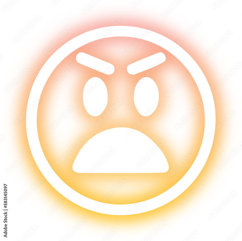 Set of Emoticon neon Set of Emoticon neon