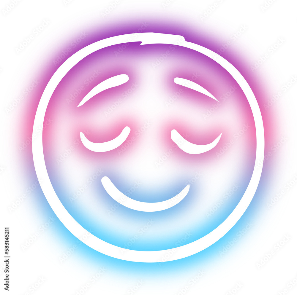 Set of Emoticon neon