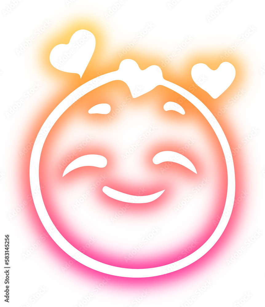 Set of Emoticon neon Set of Emoticon neon