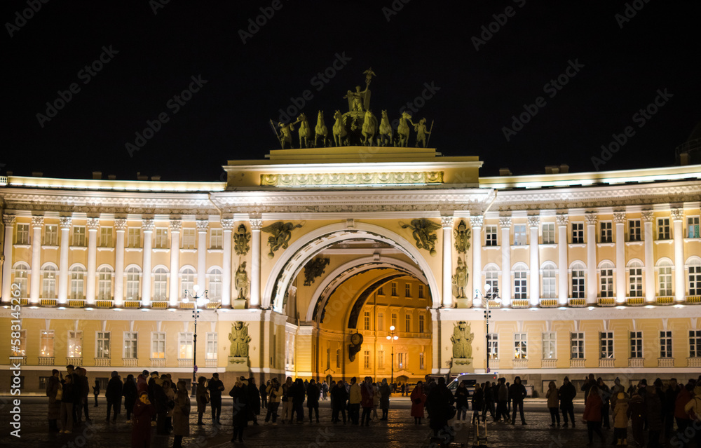 Arch of the General Staff on Palace Square in St. Petersburg