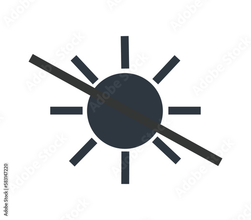 Keep away from direct sunlight vector.  