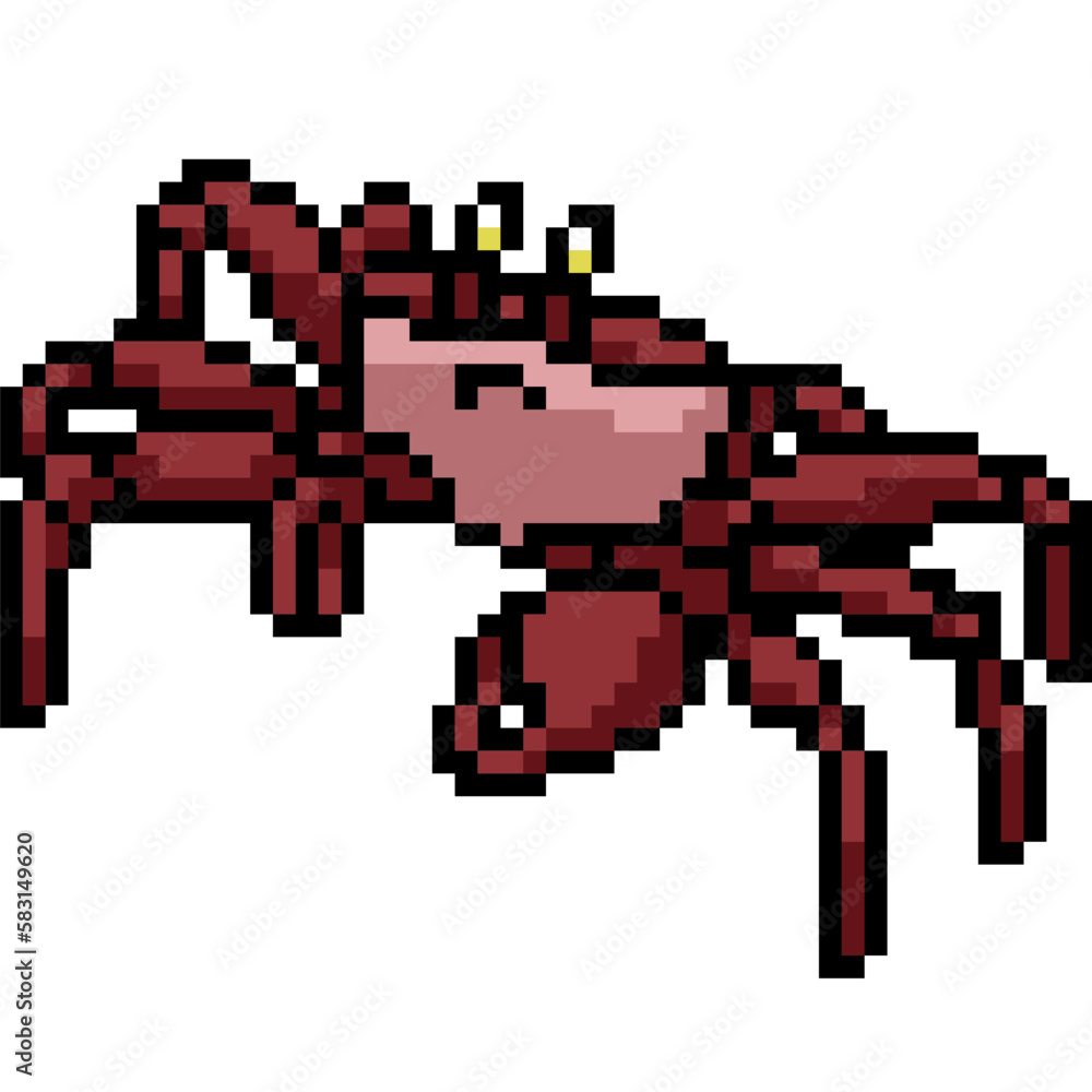 Obraz premium pixel art red sea crab