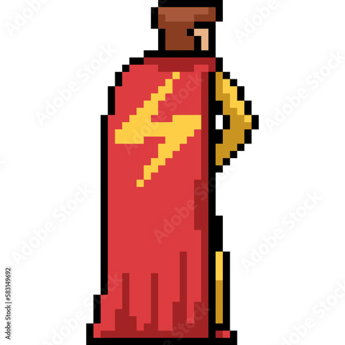 pixel art superhero cape back