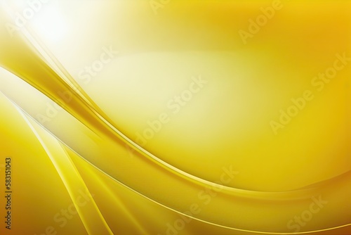 Yellow side wave illustration background  Generative Ai