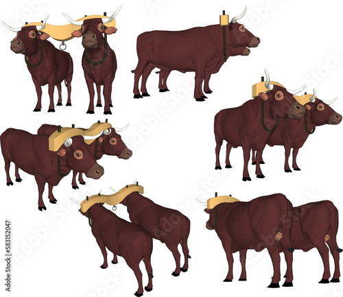 Buffalo illustration vector sketch for cow races in Madura