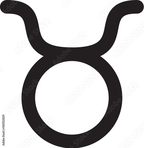 Taurus Linear Icon Astrological Zodiac Sign