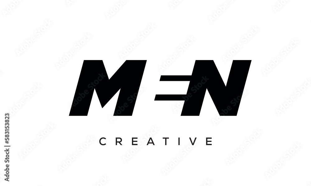 MEN letters negative space logo design. creative typography monogram vector MEN letters negative space logo design. creative typography monogram vector