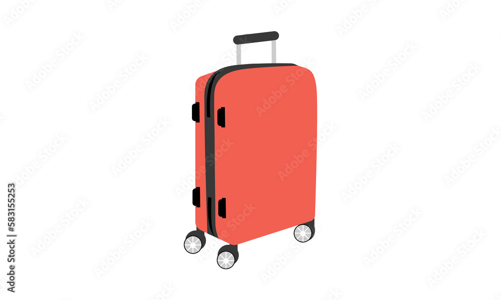 Suitcase isolated on white background. Tourism and travel concept. Trendy and modern vector in flat style. Suitcase isolated on white background. Tourism and travel concept. Trendy and modern vector in flat style.