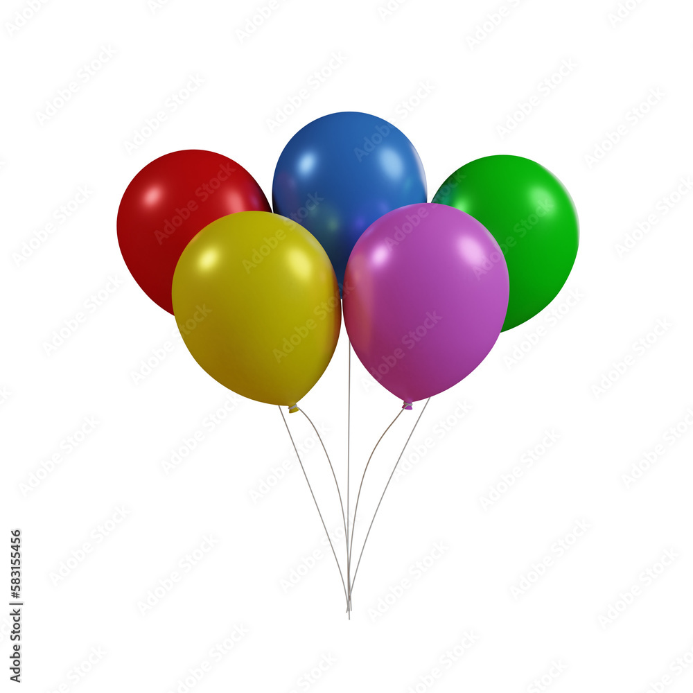 Colorful balloons. 3d rendering Colorful balloons. 3d rendering