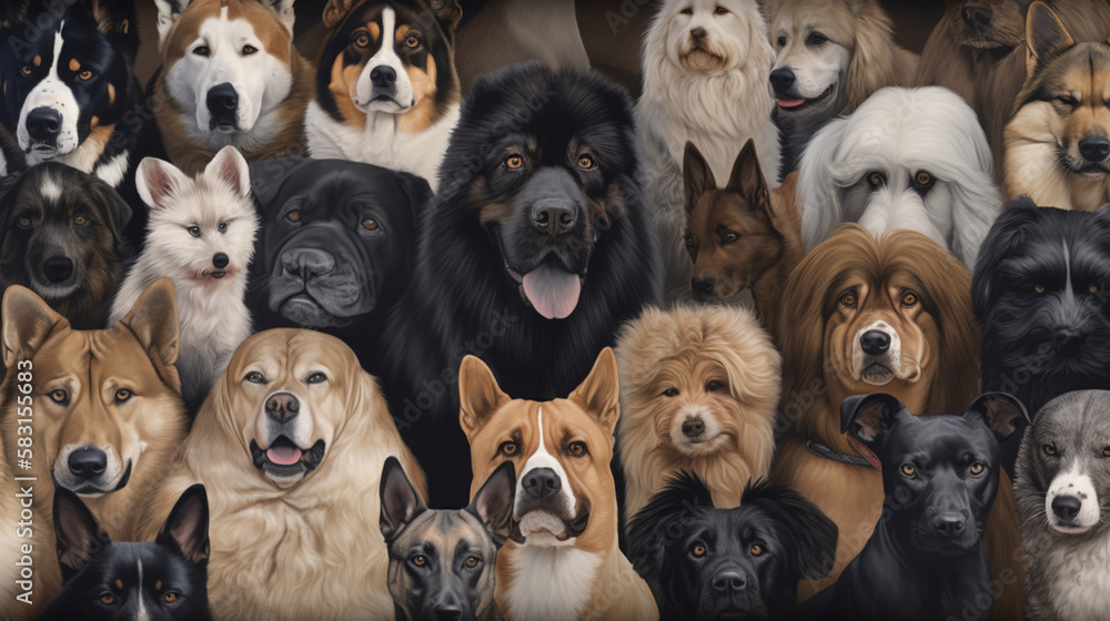 Vibrant Dog-themed Background Vibrant Dog-themed Background