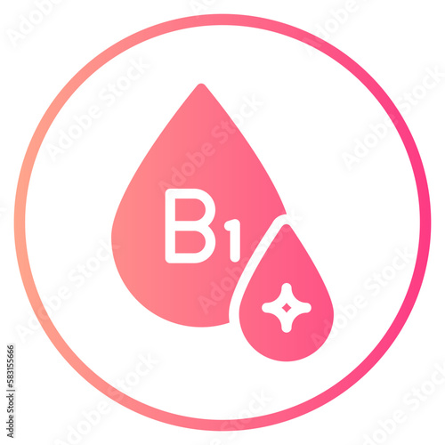 Vitamin b1 gradient icon