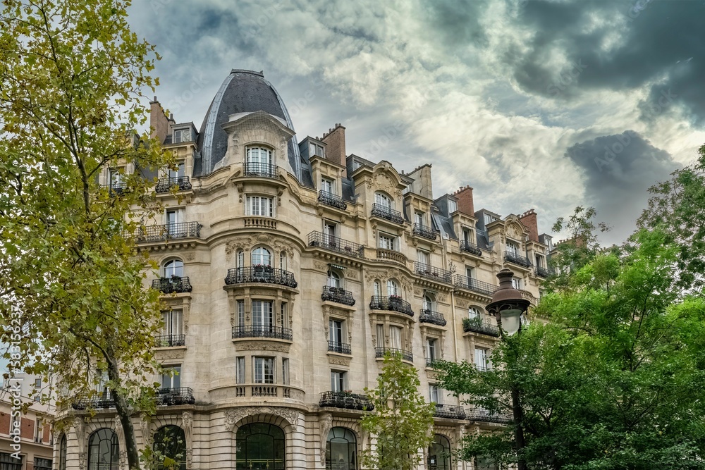 Paris, typical facade, building 