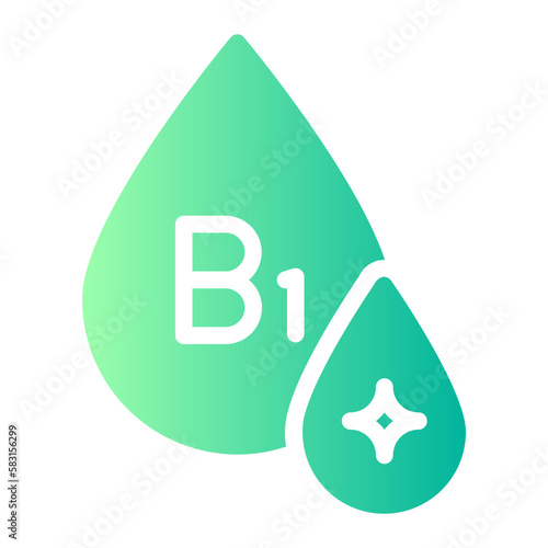 Vitamin b1 gradient icon