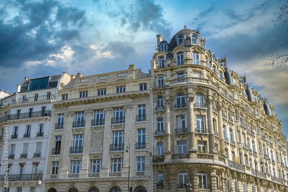 Paris, luxury parisian facade 