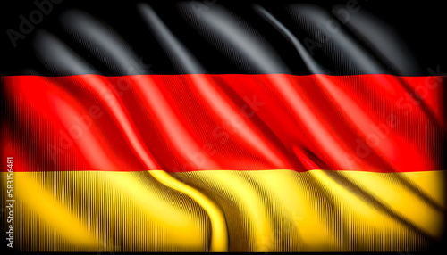 Wavy flag of Germany  texture background  generative AI.