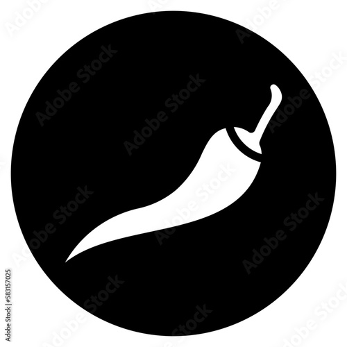 chili pepper glyph icon