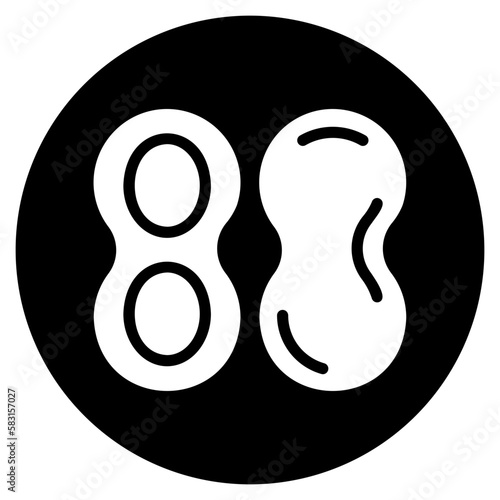 peanut glyph icon